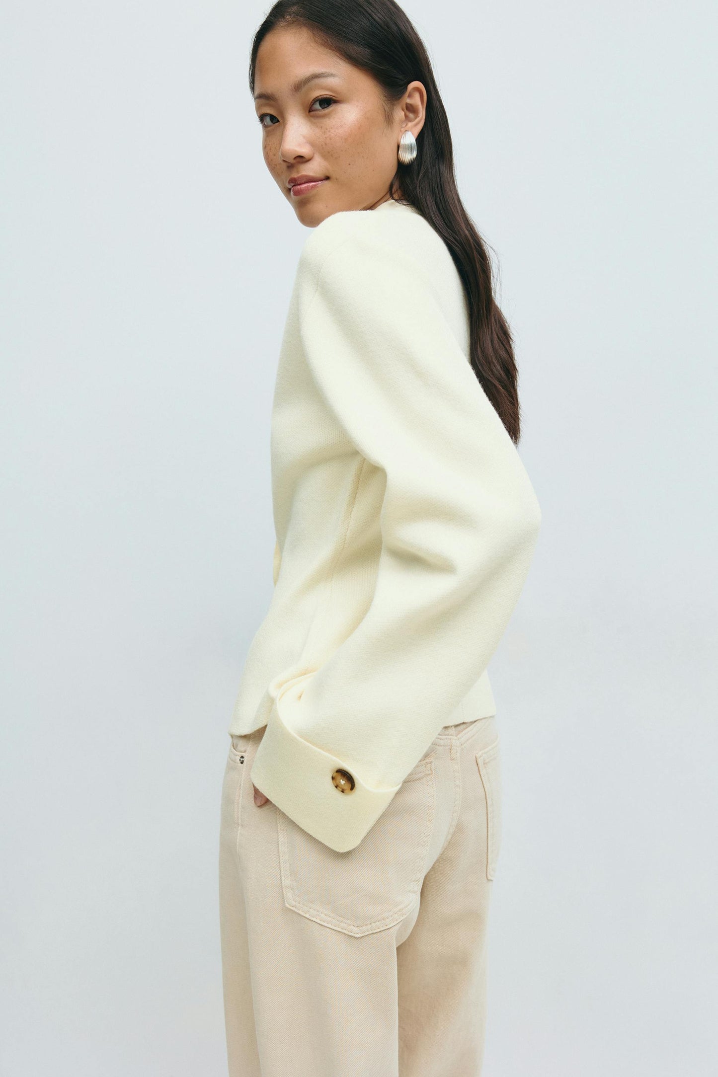 Knitted sculptured cardigan